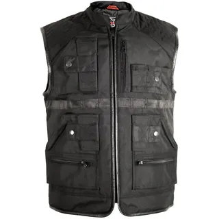 MDM Anglerweste Herren Textil Weste Outdoor Weste MDM9205 Taktische Weste in Schwarz mit Vielen Taschen 6XL