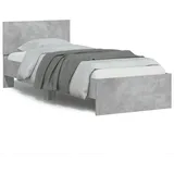 vidaXL Bettgestell 90 x 200 cm H2 Grau