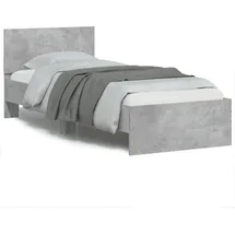 vidaXL Bettgestell 90 x 200 cm H2 Grau