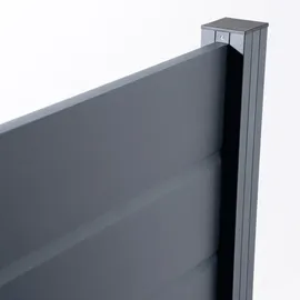 Ambiente Home Anbauzaun Paneel 150 124,2 x 180 cm Grau/Aluminium