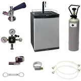 ich-zapfe Komplett Set - Fasskühlschrank (Bierbar) - inkl. Schanksäule und Kompensatorhahn, Zapfkopf:NC Adapter