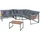 casa.pro Karg Loungeset Dunkelgrau/Rattanoptik