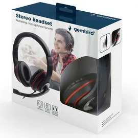 Gembird MHS-03-BKRD Rot, Schwarz