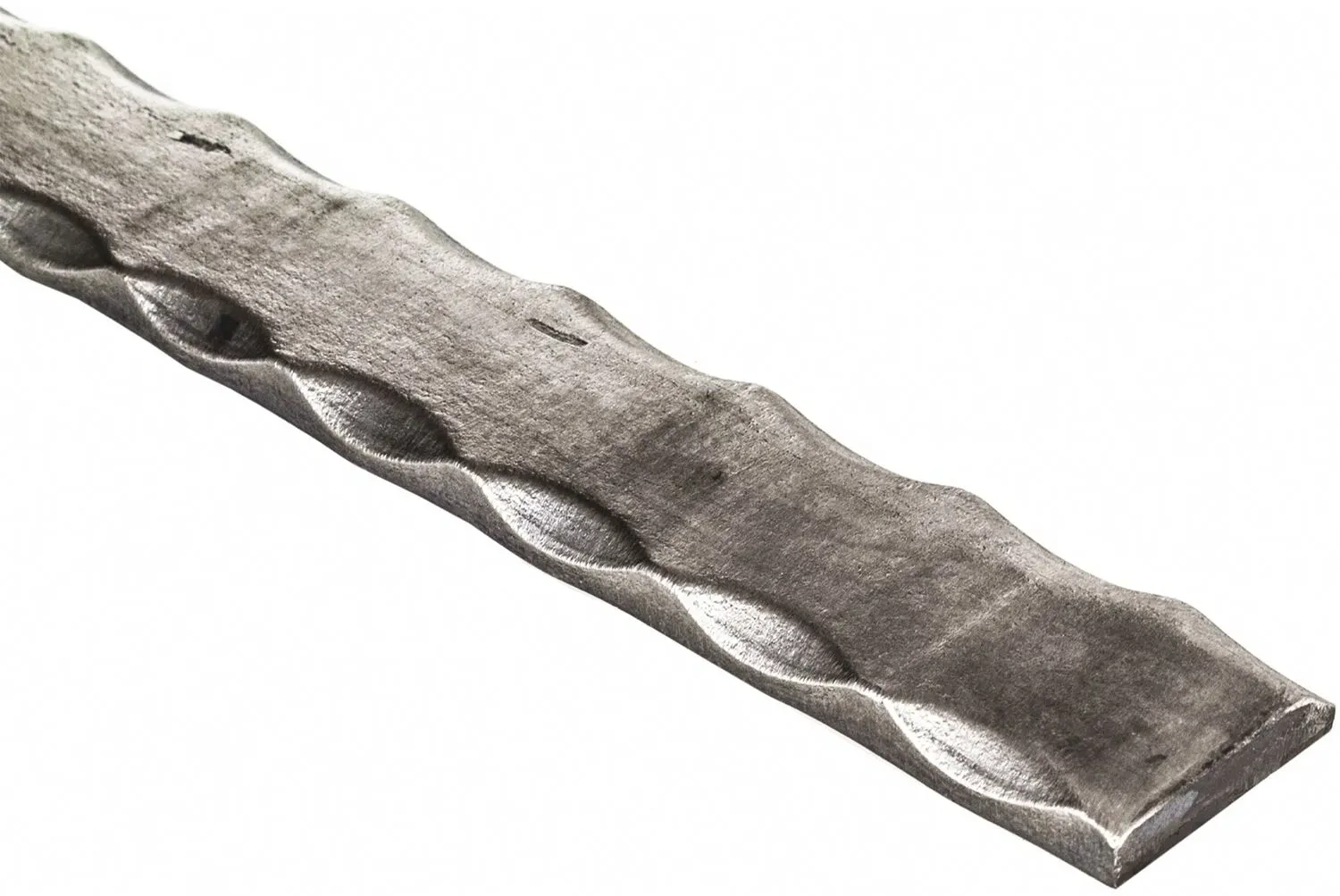 IAM DESIGN ARTEFERRO Handlauf seitlich gehämmert, 40 x 8 x 3000 mm, Schmiedeeise...