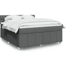 vidaXL Boxspringbett 180 x 200 cm Dunkelgrau