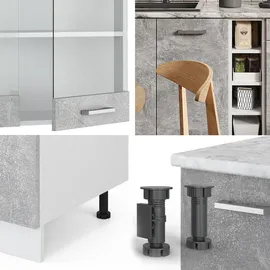 Vicco Küchenzeile R-Line 180 cm weiß/beton