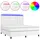 vidaXL Boxspringbett mit Matratze & LED Weiß 180x200 cm Kunstleder