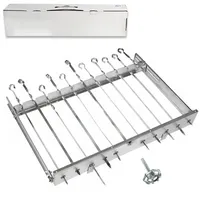 olymp handels gmbh Drehspieß 62 cm Edelstahl silber