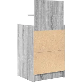 vidaXL Nachttisch mit 2 Schubladen Grau Sonoma 38x34x80 cm