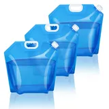 DN DENNOV 2023NEW Faltbarer Wasserkanister(3 * 10L), Faltbarer Wasserkanister, Wasserbeutel Notfall, Wasserkanister (Blau)
