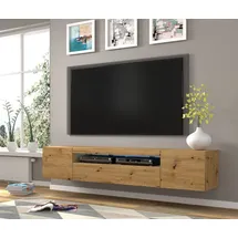 BIM Furniture Aura TV-Lowboard 200x42x37 cm Artisan Eiche MDF