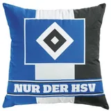 Dekokissen HAMBURGER SV "Hamburger SV Kissen HSV Kissen Blockstreifen", Gr. 1 Stk., mehrfarbig, 100% Baumwolle, Dekokissen_Sitzkissen_Kissenhüllen