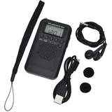 (103x60x15mm) Tragbares Mini-taschenradio Mit Lautsprecher, Fm/am Digital-stereo-dsp-empfänger Mit Wecker Und Timer Für Den Heim- Und Außeneinsatz, Persönliches Radio Mit Kopfhörern
