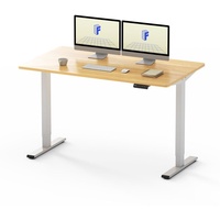 FLEXISPOT EF1 160x80cm Elektrisch Höhenverstellbarer Schreibtisch Schnelle Montage Memory Handsteuerung Sitz-Stehpult für Büro(Ahorn+weiße Be...