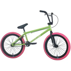 Sunday Blueprint BMX Bike 20.5" grün mit pink Reifen