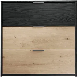 byLIVING Rimini 80 x 80 x 40 cm Schwarz / Artisan Eiche