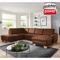 polsterpower Wohnlandschaft - braun - Basismodell - Canape rechts