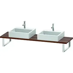 Duravit DuraStyle Konsole DS105C07979 für Aufsatzbecken, 2 Ausschnitte, Stärke 3 cm, Nussbaum natur