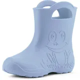 Ladeheid Eva federleichte Kinder Gummistiefel für Jungen und Mädchen Regenschuhe LA-CA-01 (Hellblau, 34/35 EU)