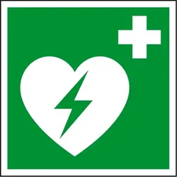 Dreifke® Rettungszeichen Automatisierter ext. Defibrillator, ASR/ISO, Kunststoff, 148x148mm