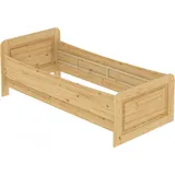 Erst-Holz, Bett, Seniorenbett extra hoch 90x200 Einzelbett Holzbett Gästebett Massivholz Kiefer Bett 60.42-09 oR (90 x 200 cm)