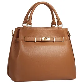 Samantha look Henkeltasche Leder Brown