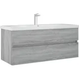 vidaXL Waschbeckenunterschrank 100 x 38,5 x 45 cm Grau