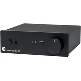 Pro-Ject Stereo Box S3 BT, Ultrakompakter Vollverstärker mit AptX HD Bluetooth und Motorpotentiometer (Schwarz)