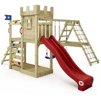 Wickey Spielturm GateFlyer mit Kletteranbau, rot