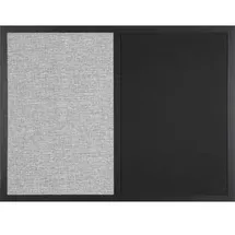 Navaris Kombitafel 60 x 45 cm, Memoboard, Filz- und Kreidetafel in Einem, Holzrahmen