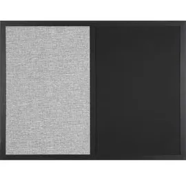 Navaris Kombitafel 60 x 45 cm, Memoboard, Filz- und Kreidetafel in Einem, Holzrahmen