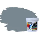 RyFo Colors Fassadenfarbe Silikonharz Fassadenfarbe Fehgrau 1l, 1 L ca. 6 m2, Wasserabweisend, diffusionsfähig, schützt vor Schmutz, Algen, Pilzen grau