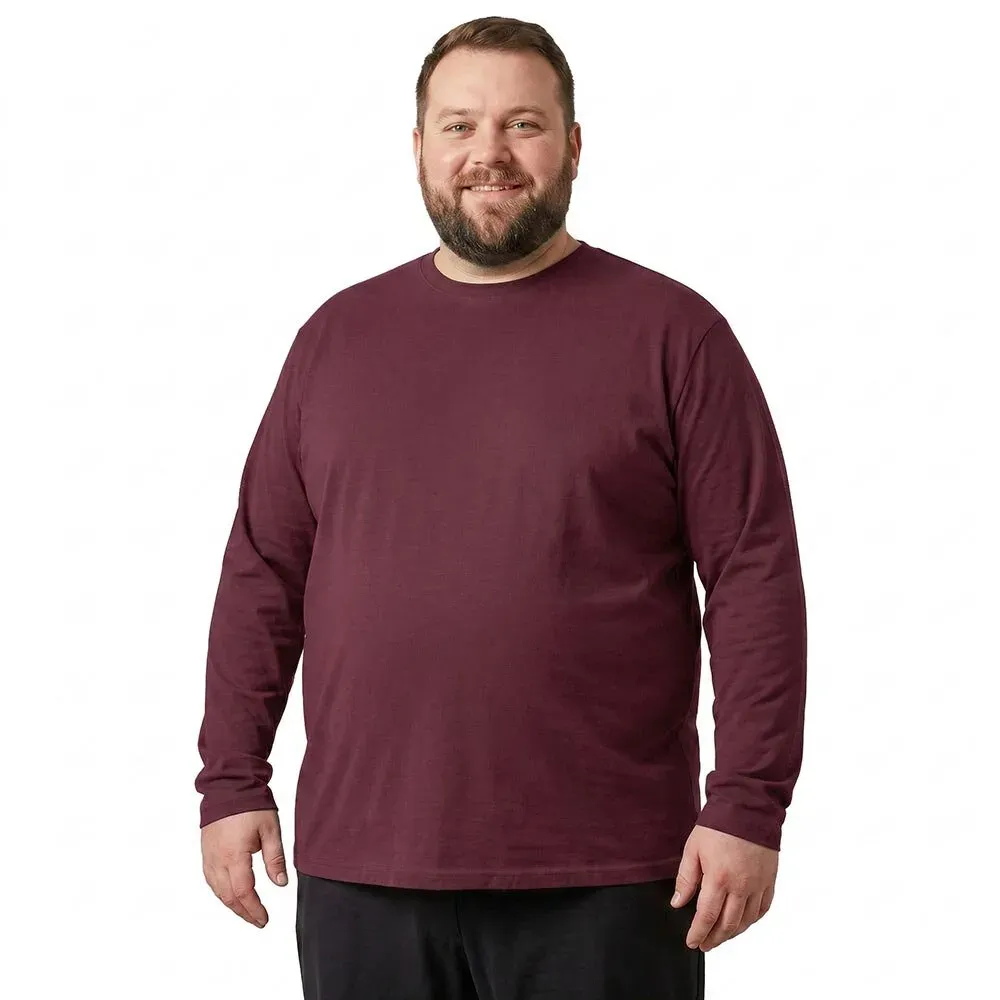 Logostar - Unisex Langarmshirt - Übergrößen bis 15XL - Burgundy / 4XL