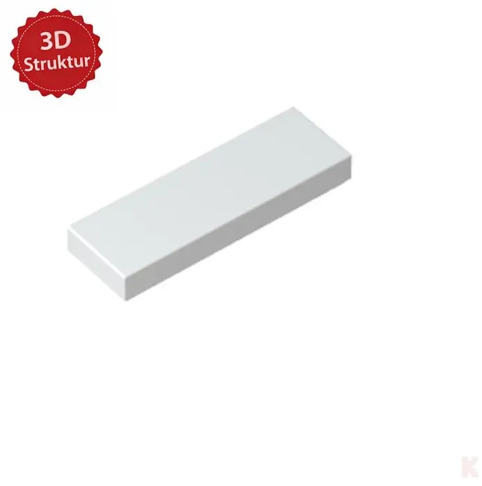 Klemos Fliese 1x3 – individuell bedruckte Klemmbaustein-Fliese mit 3D Struktur