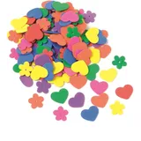 Glorex  Moosgummi Set Blumen / Herzen 140 Stück