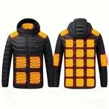 trends for living Funktionsweste Beheizbare Weste 26 Heizzonen 3 Einstellbare Wärmestufe Beheizte Weste Wasserdicht, warm, strapazierfähig, winddicht, antistatisch schwarz 2XL