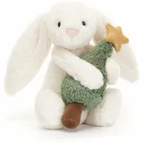 JellyCat Bashful Bunny mit Weihnachtsbaum gefulltes Tier Riesige 18cm