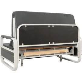 Mendler Schlafcouch Stoff 2-Sitzer Dunkelgrau