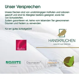 HANSKRUCHEN Daunendecke Rubin Medium 155 x 220 cm