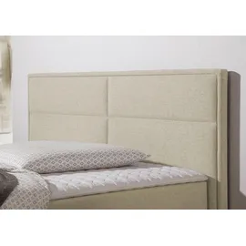 Home Affaire Boxspringbett HOME AFFAIRE "Caria", beige (creme, beige), B:111cm L:209cm, Strukturstoff-Bezug (100% Polyester);Topperbezug 100% Polyester, Komplettbetten, Boxspringbett, in 5 Breiten, 3 Matratzen-Ausführungen, 2 Härtegraden, Topper