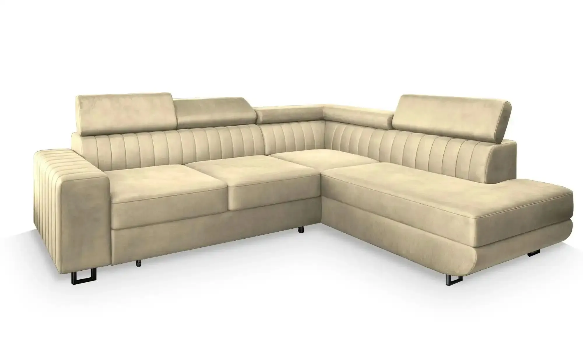MASSENO Ecksofa mit Schlaffunktion Nola ¦ creme ¦ Maße (cm): B: 253 H: 88
