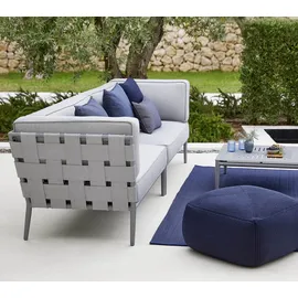 Cane-Line Gartensofa-Modul Conic, Aluminium Grau Hellgrau