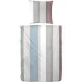 Primera Mako-Satin Streifenflug Blau 155 x 220 cm + 80 x 80 cm
