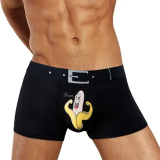 Boxer Herren Mode Herren Unterwäsche Sexy Lustige Cartoon Unterhose Mann Bambus Herren Höschen Shorts U Pouch Bulge Boxer für Herren Geschenk - M