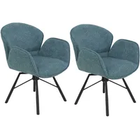 Hela 4-Fußstuhl BRISTOL Polyester schwarz 2er Set