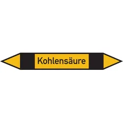 Rohrleitungskennzeichen Kohlensäure - 100x15 mm Folie selbstklebend