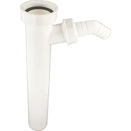 tecuro Tauchrohr 1 1/2 Zoll x Ø 40 x 250 mm mit Geräteanschluss für Spülensiphon - Weiß