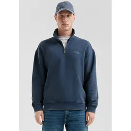 QS Sweatshirt Brustprint Blau L