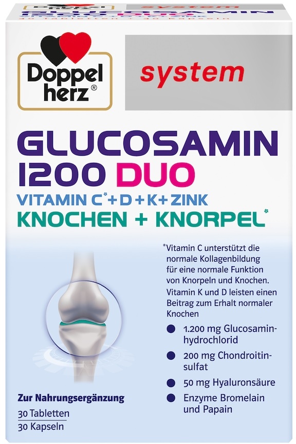 Doppelherz Glucosamin 1200 Duo system Kombipackung Mineralstoffe