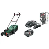 Bosch Akku-Rasenmäher CityMower 18V-32-300 & Akku und Ladegerät Starter Set 18V (4,0 Ah Akku, AL 1830 Ladegerät, 18 Volt System, im Karton) – Akku-Allianz Aktion